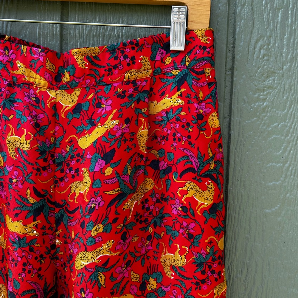 J Crew Collection Silk Jungle Print Pants - Picture 2 of 7